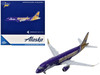Embraer ERJ 175 Commercial Aircraft Alaska Airlines Horizon Air University of Washington Huskies N662QX Purple with Gold Tail 1/400 Diecast Model Airplane GeminiJets GJ2251