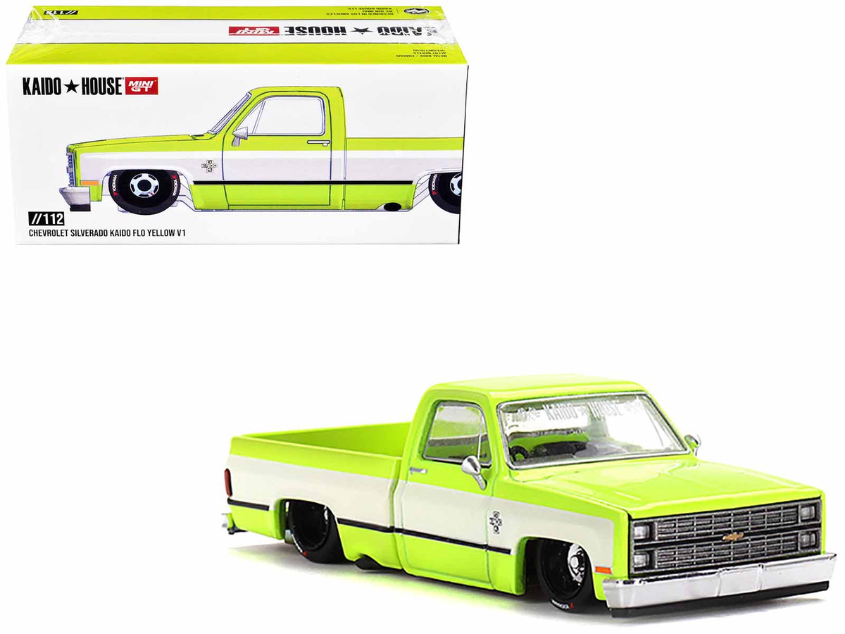 Chevrolet Silverado KAIDO V1 Pickup Truck Flo Yellow and White 