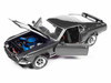 1969 Ford Mustang Dark Gray Metallic with Black Stripes John Wick 2014 Movie Silver Screen Machines Series 1/18 Diecast Model Car Auto World AWSS145