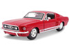 1967 Ford Mustang GT Red 1/24 Diecast Model Car Maisto 31260