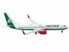 Boeing 737 800 Commercial Aircraft Mexicana Airlines XA ASM White with Green Tail 1/400 Diecast Model Airplane GeminiJets GJ2266