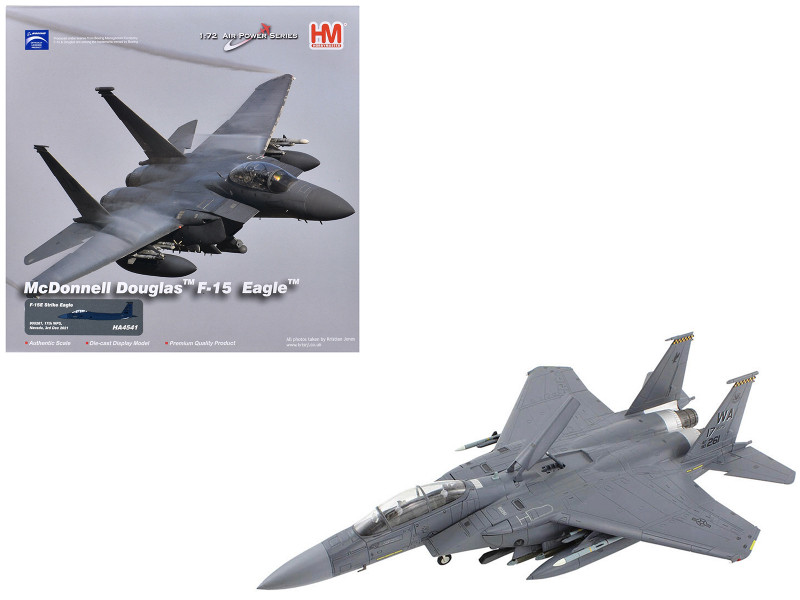 McDonnell Douglas F 15E Strike Eagle Fighter Aircraft 17th WPS Nellis AFB 2018 United States Air Force Air Power Series 1/72 Diecast Model Hobby Master HA4541