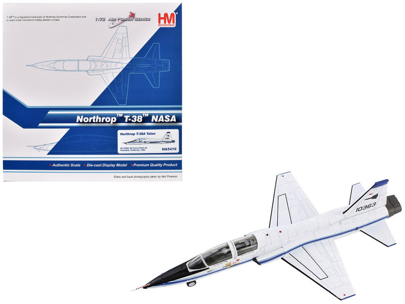 Northrop T 38A Talon Trainer Aircraft 65 10363 Air Force Plant 42 Palmdale CA 1984 United States Air Force Air Power Series 1/72 Diecast Model Hobby Master HA5410