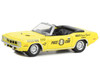 1971 Plymouth Barracuda Convertible Dixie 500 Pace Car Yellow Hobby Exclusive Series 1/64 Diecast Model Car Greenlight 30394