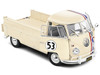 1950 Volkswagen T1 Pickup Truck Racer #53 Cream with Stripes 1/18 Diecast Model Car Solido S1806708