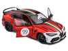 2022 Alfa Romeo Giulia GTAm #99 Red Metallic with Black Top and Italian Flag Stripes Mugello 1969 Livery Competition Series 1/18 Diecast Model Car Solido S1806904