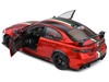 2022 Alfa Romeo Giulia GTAm #99 Red Metallic with Black Top and Italian Flag Stripes Mugello 1969 Livery Competition Series 1/18 Diecast Model Car Solido S1806904
