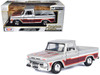 1966 Chevrolet C10 Fleetside Pickup Truck Silver Metallic with Brown Sides American Classics Series 1/24 Diecast Model Car Motormax 73355SIL
