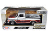 1966 Chevrolet C10 Fleetside Pickup Truck Silver Metallic with Brown Sides American Classics Series 1/24 Diecast Model Car Motormax 73355SIL