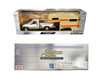 1992 GMC Sierra GT Pickup Truck Gold Metallic with White Sides with Camper Shell American Classics Series 1/24 Diecast Model Car Motormax 75330-73204GLD