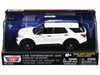 2022 Ford Police Interceptor Utility White Unmarked Custom Builder s Kit Law Enforcement and Public Service" Series 1/43 Diecast Model Car Motormax 79521BB-W