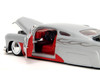 1951 Mercury Silver Metallic and Red with Flame Graphics and Red Interior Bigtime Muscle Series 1/24 Diecast Model Car Jada 35206