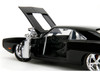 1970 Dodge Charger Black with Race Interior Fast & Furious Movie 1/24 Diecast Model Car Jada 35421