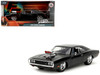 1970 Dodge Charger Black with Race Interior Fast & Furious Movie 1/24 Diecast Model Car Jada 35421