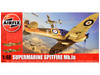 Level 2 Model Kit Supermarine Spitfire Mk Ia Fighter Aircraft with 2 Scheme Options 1/48 Plastic Model Kit Airfix A05126A