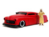 1951 Mercury Matt Red with Purple Stripes and Creep Diecast Figure Creepshow 1982 Movie Hollywood Rides Series 1/24 Diecast Model Car Jada 35426