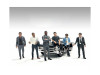 Gentlemen s Club 6 piece Figure Set for 1/24 Scale Models American Diorama 24801-24802-24803-24804-24805-24806