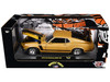 1970 Ford Mustang BOSS 302 Gold Metallic with Black Stripes Limited Edition to 6250 pieces Worldwide 1/24 Diecast Model Car M2 Machines 40300-118B