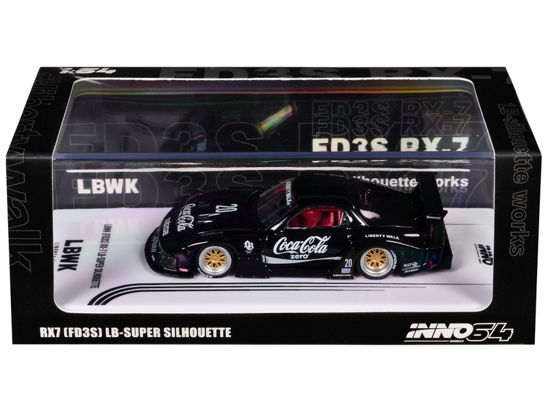 Inno64 LBWK Mazda RX7 FD3S LB-Super Silhouette Coca Cola 1/64 – Nero, Diecast