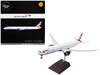 Boeing 777 300ER Commercial Aircraft with Flaps Down British Airways G STBH White with Striped Tail Gemini 200 Series 1/200 Diecast Model Airplane GeminiJets G2BAW1131F