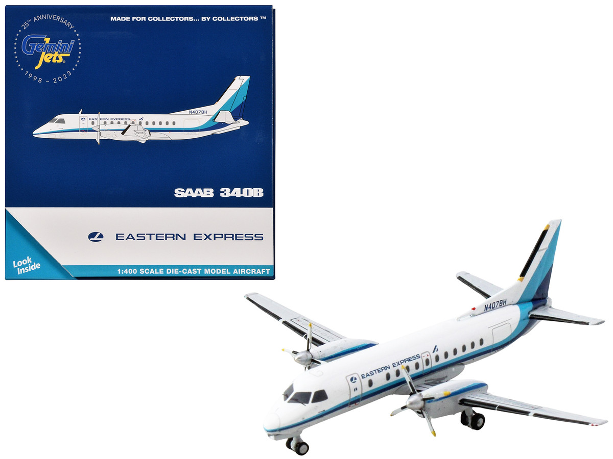 Saab 340B Commercial Aircraft Eastern Express N407BH White with