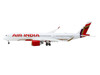Airbus A350 900 Commercial Aircraft with Flaps Down Air India VT JRH White with Tail Graphics 1/400 Diecast Model Airplane GeminiJets GJ2254F