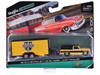 1979 Chevrolet K5 Blazer Yellow with Black Top and Stripes with Enclosed Car Trailer Yellow and Black Center Line Tow & Go Series 1/64 Diecast Model Car Maisto 15368-24A