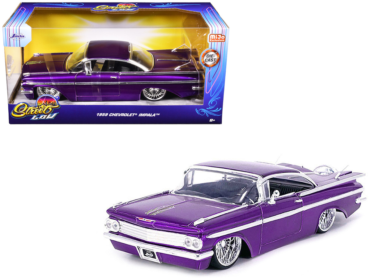 1959 Chevrolet Impala Lowrider Candy Purple with DUB Wire Wheels