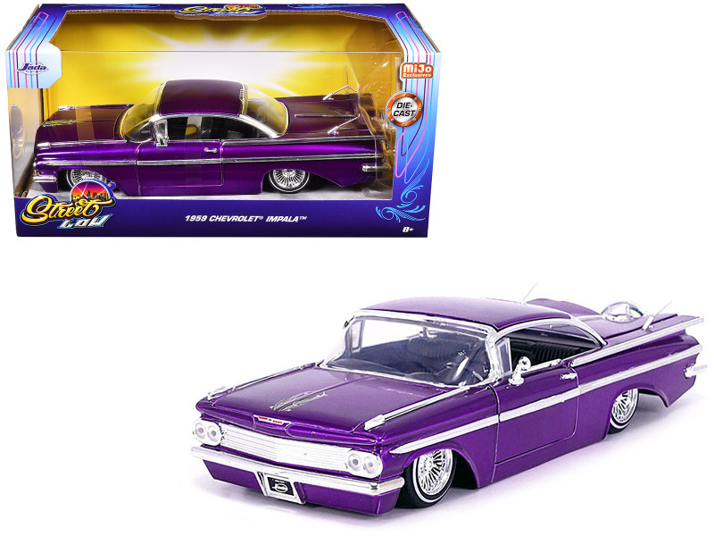 1959 Chevrolet Impala Lowrider Candy Purple with DUB Wire Wheels