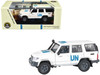 2014 Toyota Land Cruiser LC76 White United Nations 1/64 Diecast Model Car by Paragon Models PA-55319