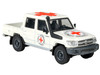 2014 Toyota Land Cruiser LC 79 Pickup Truck White International Red Cross 1/64 Diecast Model Car Paragon Models PA-55683