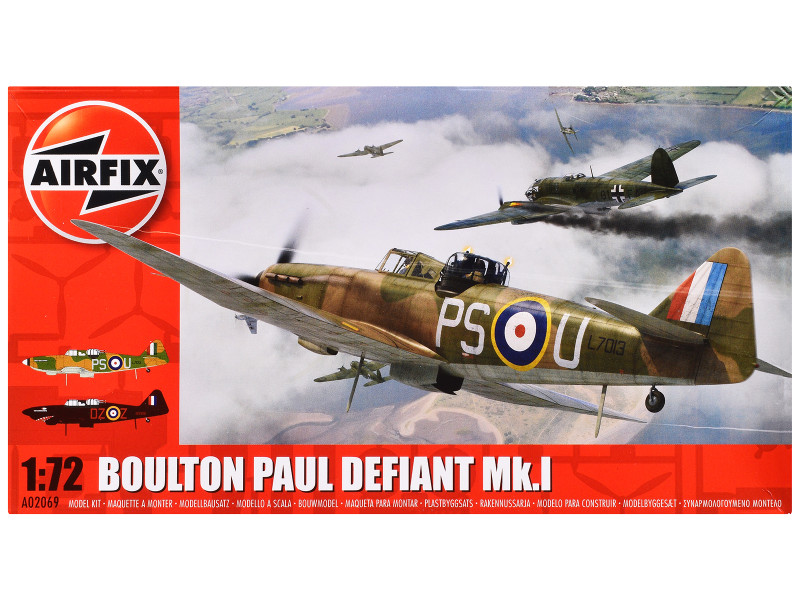 Level 1 Model Kit Boulton Paul Defiant Mk.I Aircraft 1/72 Plastic Model Kit Airfix A02069