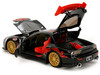 1993 Mazda RX 7 Black with Graphics Lab Monkeys with Saru Diecast Figure Hollywood Rides Series 1/24 Diecast Model Car Jada 35668