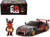 1993 Mazda RX 7 Black with Graphics Lab Monkeys with Saru Diecast Figure Hollywood Rides Series 1/24 Diecast Model Car Jada 35668