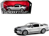 2011 Shelby GT500 Ingot Silver Metallic with Black Stripes 1/18 Diecast Model Car Greenlight 13673