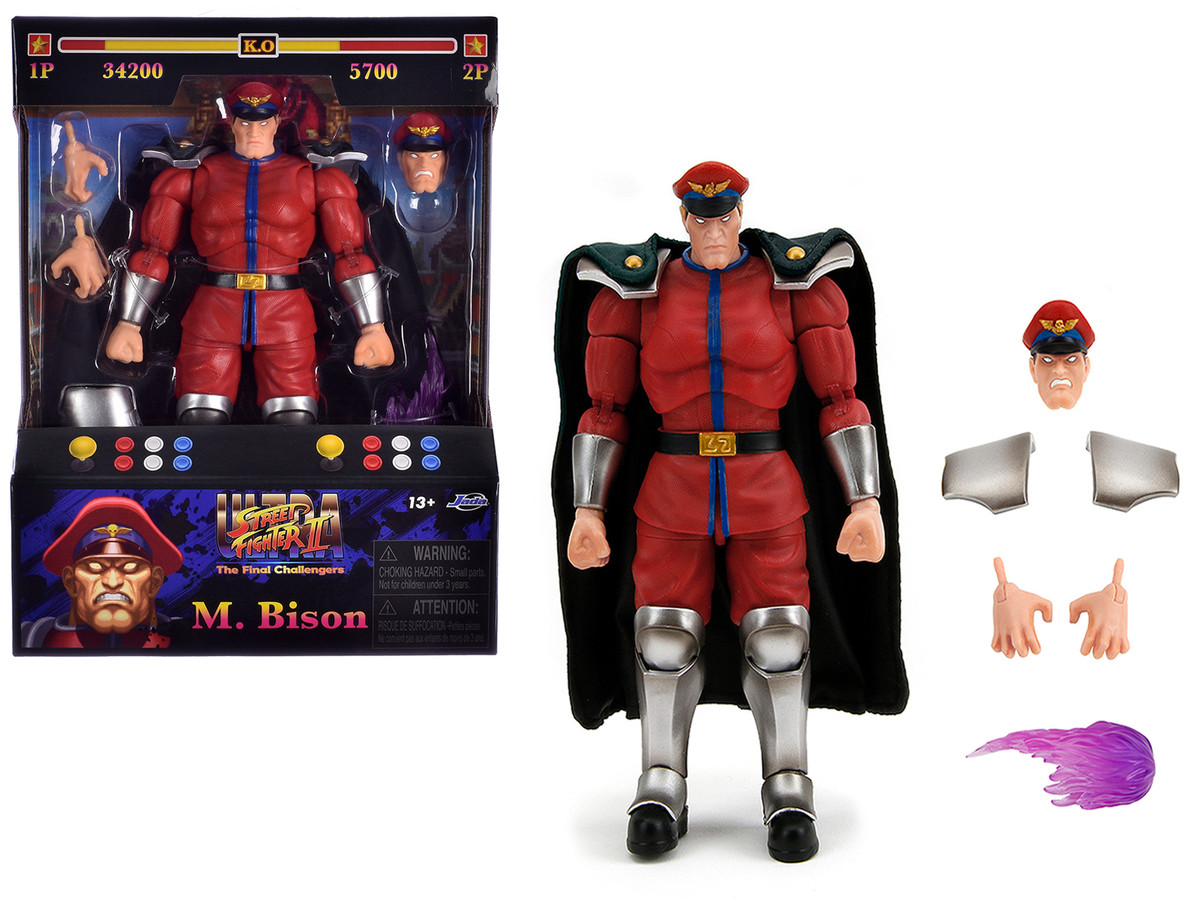 M Bison 6 Moveable Figure with Accessories and Alternate Head and