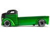 1947 Ford COE Flatbed Truck Green Metallic and Matt Black Toyo Tires with Extra Wheels Just Trucks Series 1/24 Diecast Model Car Jada 35043