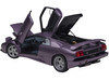 Lamborghini Diablo SE30 Jota Viola SE30 Purple Metallic Blue Interior 1/18 Model Car Autoart 79142