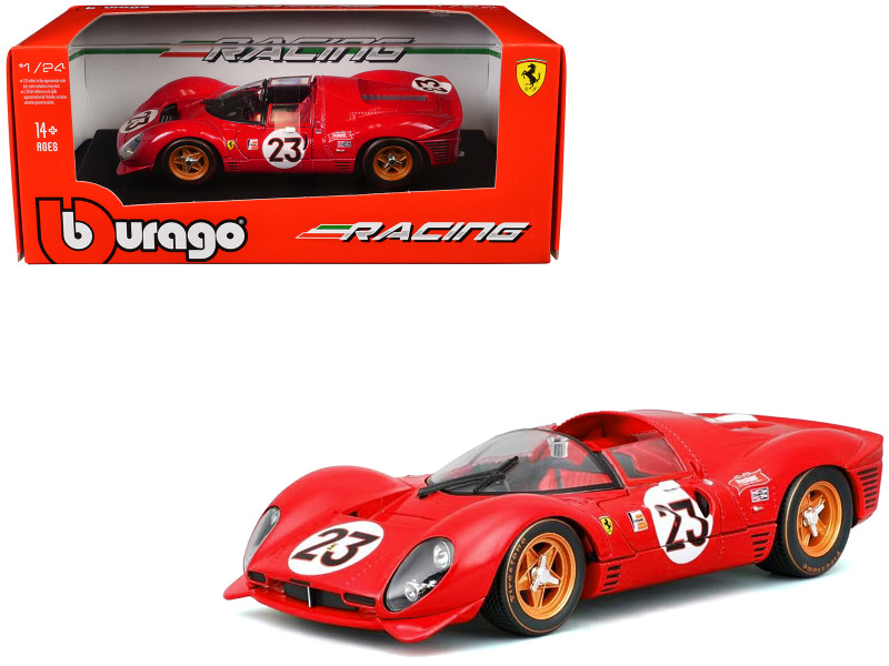 Ferrari 330 P4 #23 Lorenzo Bandini Chris Amon Ferrari S P A Winner 24 Hours of Daytona 1967 Racing Series 1/24 Diecast Model Car Bburago 26310