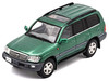 Toyota Land Cruiser 100 Green Metallic with Roof Rack 1/64 Diecast Model Car GCD KS-023-380
