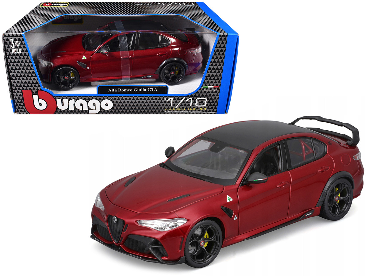 ☆burago Alfa Romeo Giulia GTA 1/18☆ Alfa Romeo Giulia GTA Red Metallic with Carbon Top 1/18 Diecast