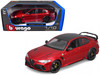 Alfa Romeo Giulia GTAm Red Metallic with Carbon Top 1/18 Diecast Model Car Bburago 11049RD