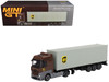 Mercedes Benz Actros with 40 Container UPS Europe Brown and Gray 1/64 Diecast Model Mini GT MGT00705