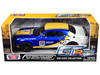 2018 Dodge Challenger SRT Hellcat Widebody #284 Blue Metallic and White with Yellow Graphics GT Racing Series 1/24 Diecast Model Car Motormax 73792