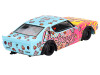 Nissan Skyline Kenmeri Liberty Walk RHD Right Hand Drive KUMA Light Blue and Yellow with Graphics Limited Edition 1/64 Diecast Model Car Mini GT MGT00698