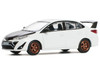 Toyota GR Vios White with Carbon Hood 1/64 Diecast Model Car Pop Race PR640094