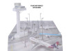 Airport Tower Cardboard Foldable Diorama for 1/200 Scale Models Herpa HE573061