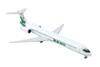 McDonnell Douglas MD 90 Commercial Aircraft Reno Air N905RA White with Green Tail 1/400 Diecast Model Airplane GeminiJets GJ551