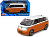 2023 Volkswagen ID Buzz Van Orange and White Special Edition Series 1/24 Diecast Model Car Maisto 32914OR