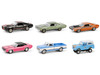 Barrett Jackson Scottsdale Edition Set of 6 Cars Series 14 1/64 Diecast Model Cars Greenlight 37310SET